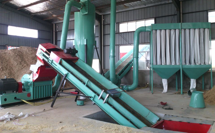 玉米秸稈顆粒機生產線現場 玉米秸稈顆粒機生產線現場