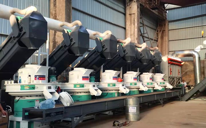 山東金格瑞年產10萬噸木屑造粒機生產線調試成功 山東金格瑞年產10萬噸木屑造粒機生產線調試成功