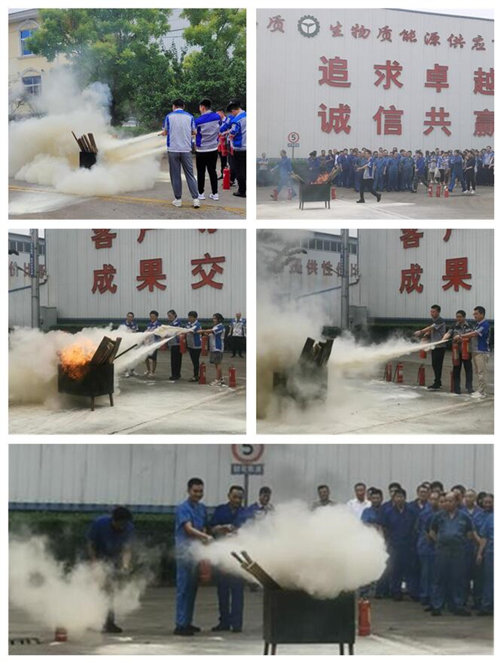 隨后，集團消防安全員為廣大職工講解滅火器和消防水槍的使用方法，并現(xiàn)場演示。廣大員工積極參與到教學演練當中，進一步鞏固消防培訓知識。